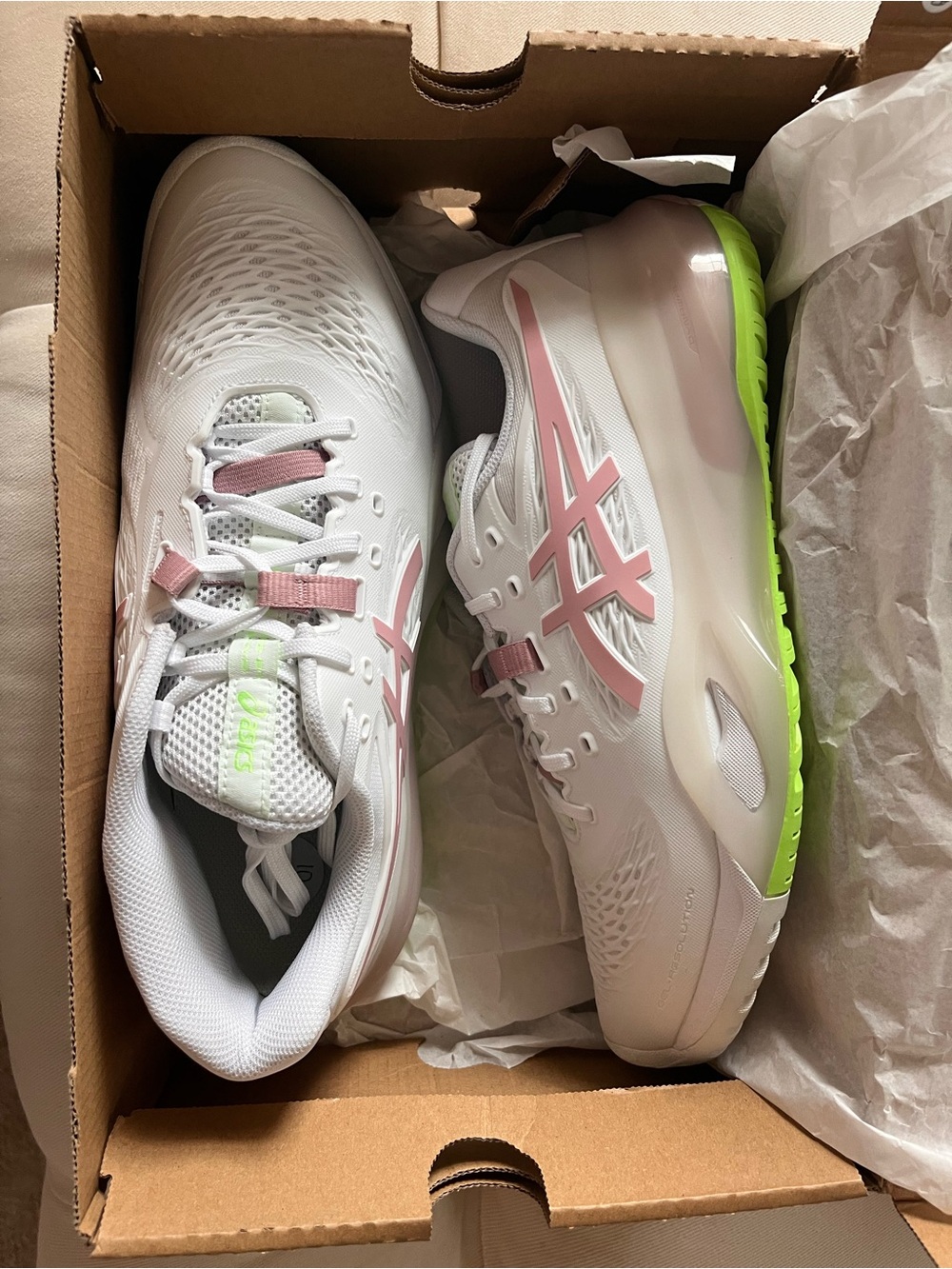 ASICS Women’s New Athletic Court Shoes with Lime Accents